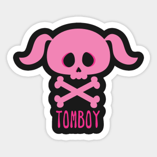 Emo Skull Tomboy Sticker